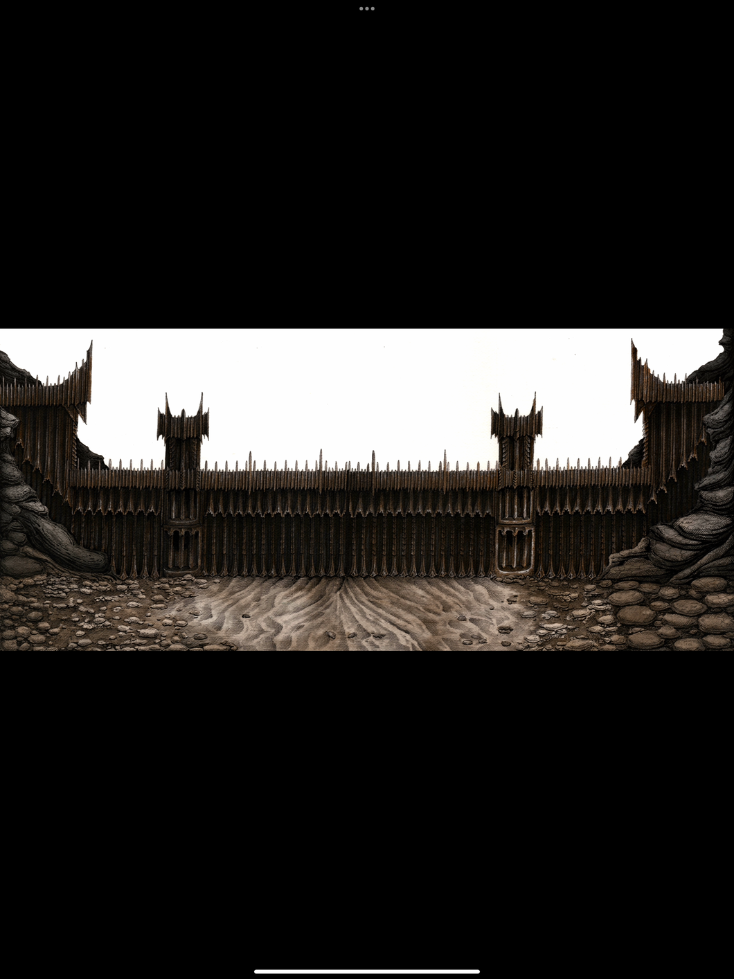 Original Black gate of Mordor triptych