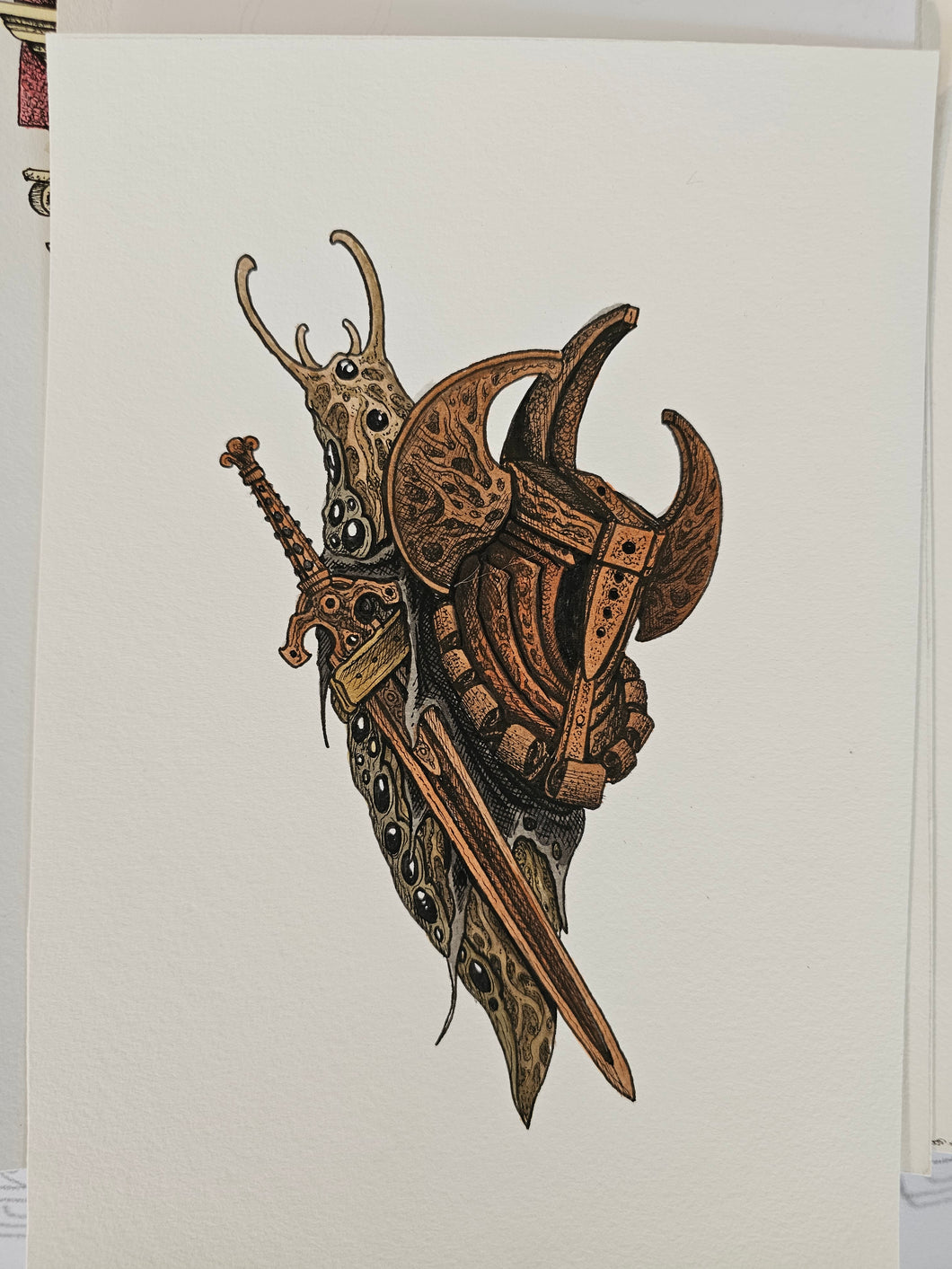 Original a5 crucible snail unframed
